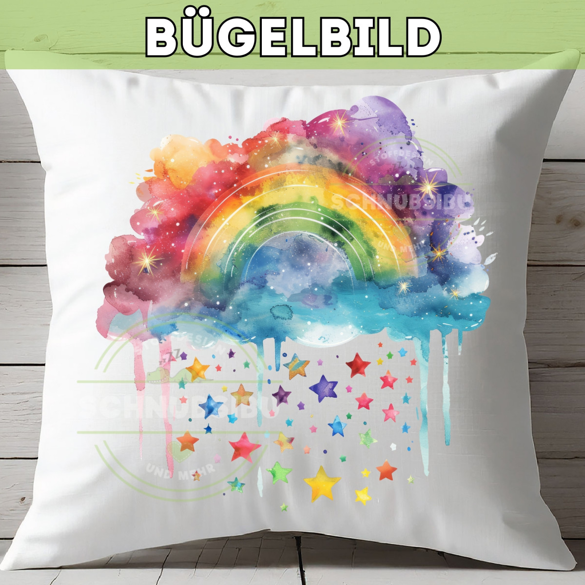 Bügelbild Regenbogen
